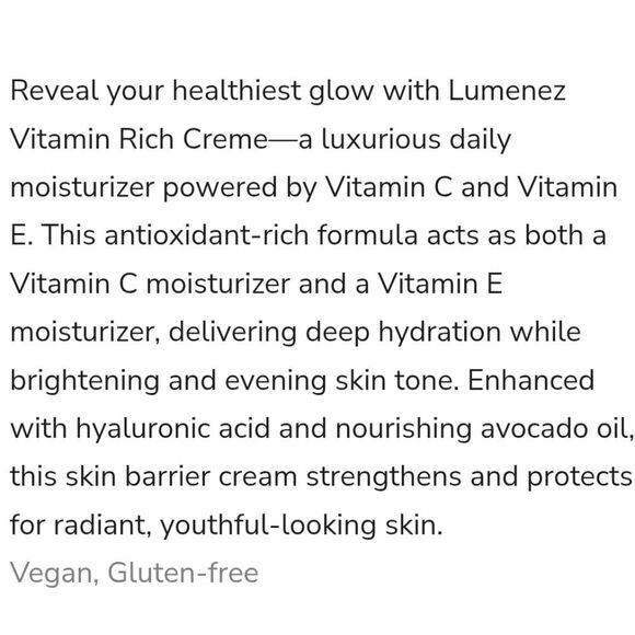 SONAGE SKINCARE Lumenez Vitamin Rich Face Creme NEW 50ML MSRP $58 - Picture 5 of 16